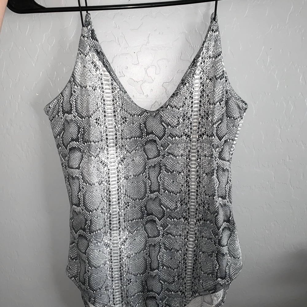 Snake print body suit